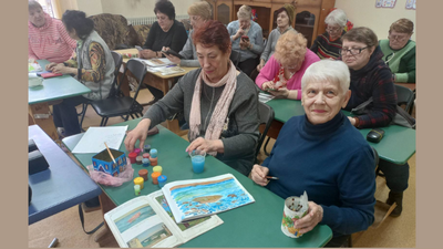 Зустріч у рамках циклу «Краєзнавчі балачки» з відвідувачами Територіального центру надання соціальних послуг Салтівського району