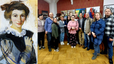 Фахівці бібліотеки на урочистому відкритті художньої виставки-посвяти «Серебряковське тяжіння»